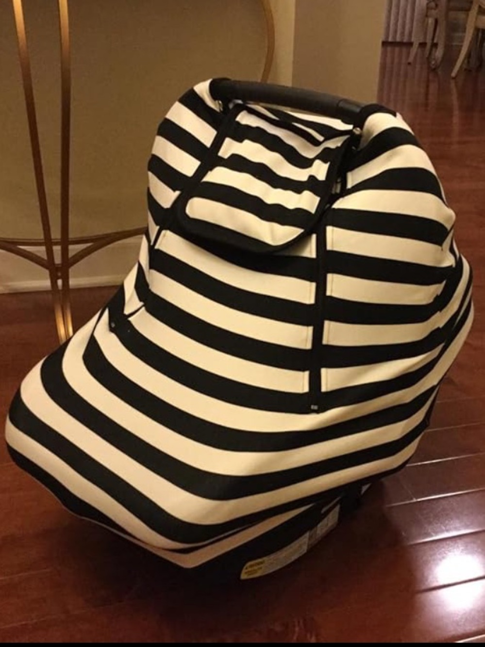 AcraBros Striped Black and White Car Seat Cover